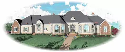 Traditional house plans 6-1899 - front exterior, 6,739 sq ft, 4 bed, 4 bath house plans | Monster House Plans