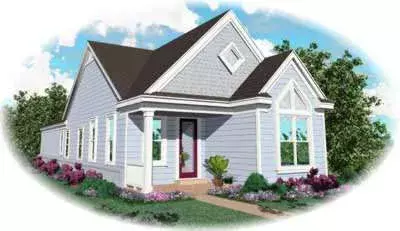 Country house plans 6-190 - front exterior, 1,200 sq ft, 2 bed, 2 bath house plans | Monster House Plans