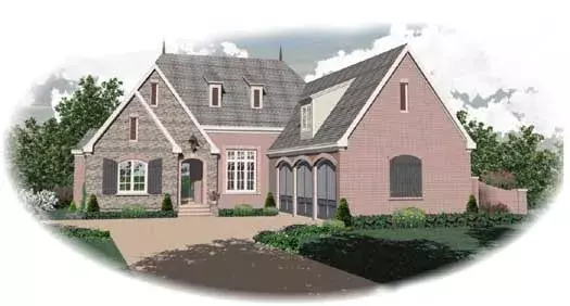 European house plans 6-1911 - front exterior, 3,026 sq ft, 4 bed, 3 bath house plans | Monster House Plans