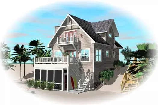 Traditional house plans 6-1916 - front exterior, 2,283 sq ft, 3 bed, 3 bath house plans | Monster House Plans