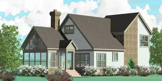Traditional house plans 6-1927 - front exterior, 1,440 sq ft, 3 bed, 2 bath house plans | Monster House Plans