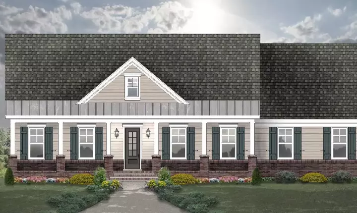 Country house plans 6-1955 - front exterior, 2,017 sq ft, 4 bed, 3 bath house plans | Monster House Plans
