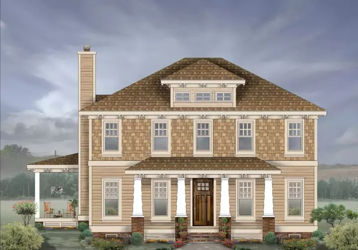 Craftsman house plans 6-1965 - front exterior, 2,916 sq ft, 4 bed, 4 bath house plans | Monster House Plans