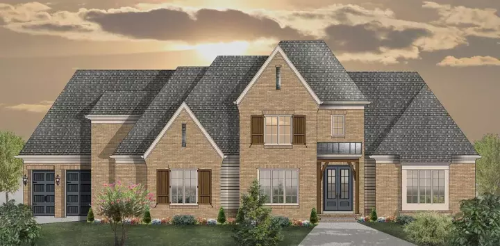 French Country house plans 6-1988 - front exterior, 3,848 sq ft, 4 bed, 4 bath house plans | Monster House Plans