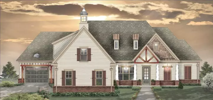 Craftsman house plans 6-1989 - front exterior, 2,825 sq ft, 4 bed, 3 bath house plans | Monster House Plans