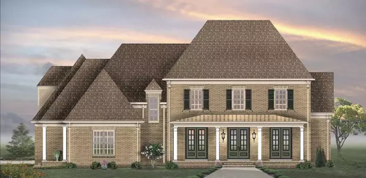 Traditional house plans 6-2003 - front exterior, 4,036 sq ft, 4 bed, 3 bath house plans | Monster House Plans