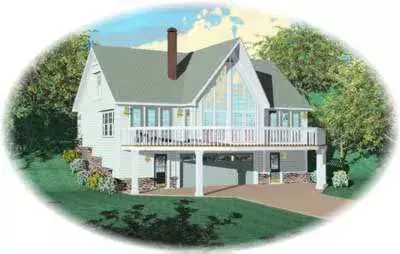 Contemporary house plans 6-214 - front exterior, 1,845 sq ft, 3 bed, 3 bath house plans | Monster House Plans
