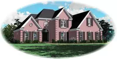 European house plans 6-281 - front exterior, 2,294 sq ft, 3 bed, 2 bath house plans | Monster House Plans
