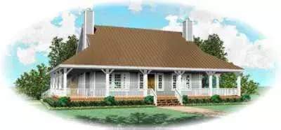 Country house plans 6-314 - front exterior, 2,200 sq ft, 3 bed, 2 bath house plans | Monster House Plans