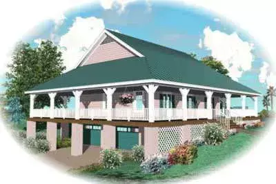 Country house plans 6-322 - front exterior, 2,400 sq ft, 3 bed, 2 bath house plans | Monster House Plans