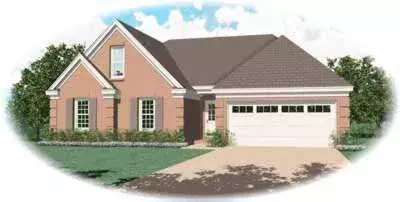 Traditional house plans 6-332 - front exterior, 1,464 sq ft, 3 bed, 2 bath house plans | Monster House Plans