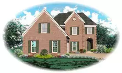 Traditional house plans 6-356 - front exterior, 2,533 sq ft, 4 bed, 2 bath house plans | Monster House Plans