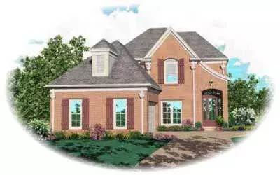 French Country house plans 6-359 - front exterior, 2,489 sq ft, 3 bed, 2 bath house plans | Monster House Plans