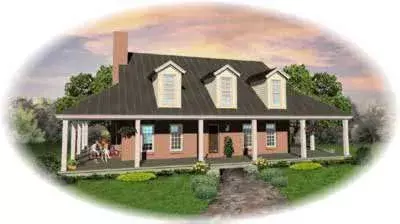 Farmhouse house plans 6-391 - front exterior, 2,892 sq ft, 3 bed, 3 bath house plans | Monster House Plans