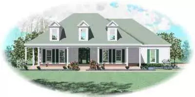 Southern house plans 6-400 - front exterior, 2,546 sq ft, 3 bed, 2 bath house plans | Monster House Plans