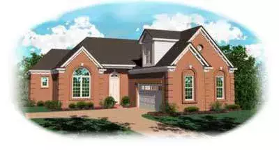 Traditional house plans 6-418 - front exterior, 1,862 sq ft, 2 bed, 2 bath house plans | Monster House Plans