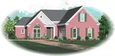 Traditional house plans 6-420 - front exterior, 1,823 sq ft, 2 bed, 2 bath house plans | Monster House Plans
