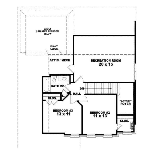 Upper/Second Floor Plan: 6-424
