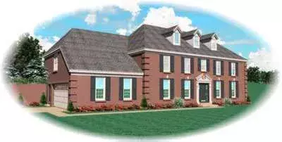Southern Colonial house plans 6-430 - front exterior, 2,900 sq ft, 3 bed, 2 bath house plans | Monster House Plans