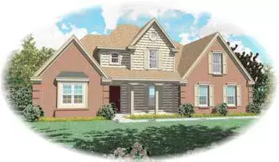 Farmhouse house plans 6-438 - front exterior, 2,088 sq ft, 3 bed, 2 bath house plans | Monster House Plans