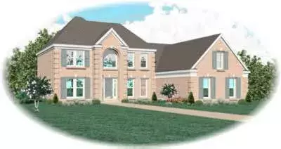 European house plans 6-454 - front exterior, 3,094 sq ft, 4 bed, 2 bath house plans | Monster House Plans