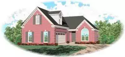 European house plans 6-462 - front exterior, 1,559 sq ft, 2 bed, 2 bath house plans | Monster House Plans