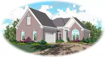 European house plans 6-468 - front exterior, 1,892 sq ft, 2 bed, 2 bath house plans | Monster House Plans