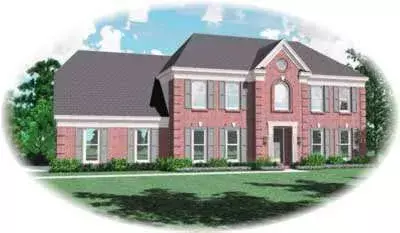 Southern Colonial house plans 6-477 - front exterior, 2,412 sq ft, 4 bed, 2 bath house plans | Monster House Plans