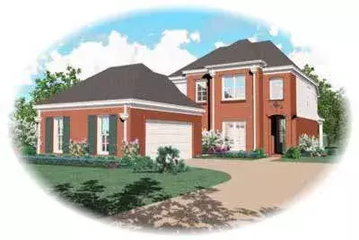 Southern house plans 6-498 - front exterior, 2,537 sq ft, 3 bed, 2 bath house plans | Monster House Plans