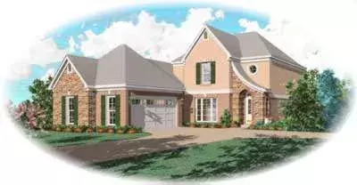 French Country house plans 6-512 - front exterior, 2,508 sq ft, 3 bed, 3 bath house plans | Monster House Plans
