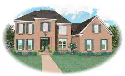 Southern house plans 6-522 - front exterior, 3,159 sq ft, 4 bed, 2 bath house plans | Monster House Plans