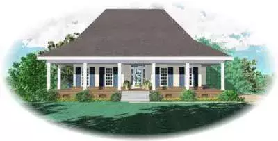 Country house plans 6-532 - front exterior, 1,670 sq ft, 3 bed, 2 bath house plans | Monster House Plans