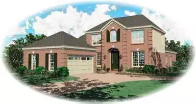 Southern Colonial house plans 6-542 - front exterior, 2,191 sq ft, 4 bed, 3 bath house plans | Monster House Plans