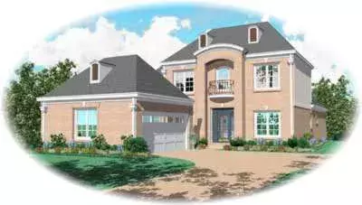 French Country house plans 6-547 - front exterior, 2,662 sq ft, 4 bed, 3 bath house plans | Monster House Plans