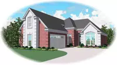 European house plans 6-559 - front exterior, 1,994 sq ft, 2 bed, 2 bath house plans | Monster House Plans