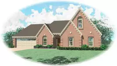 European house plans 6-564 - front exterior, 1,846 sq ft, 3 bed, 2 bath house plans | Monster House Plans