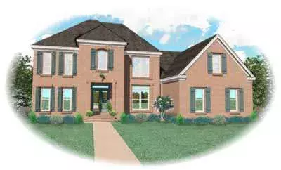 Traditional house plans 6-607 - front exterior, 3,251 sq ft, 4 bed, 3 bath house plans | Monster House Plans