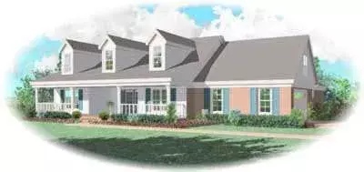 Farmhouse house plans 6-625 - front exterior, 1,798 sq ft, 3 bed, 2 bath house plans | Monster House Plans