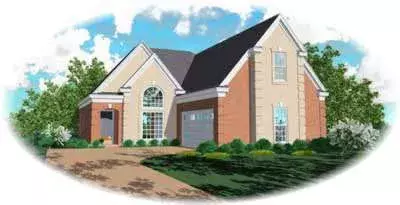 European house plans 6-636 - front exterior, 2,223 sq ft, 3 bed, 2 bath house plans | Monster House Plans