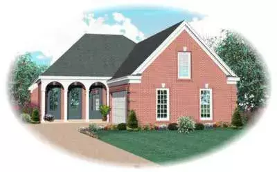 Traditional house plans 6-643 - front exterior, 2,588 sq ft, 3 bed, 2 bath house plans | Monster House Plans