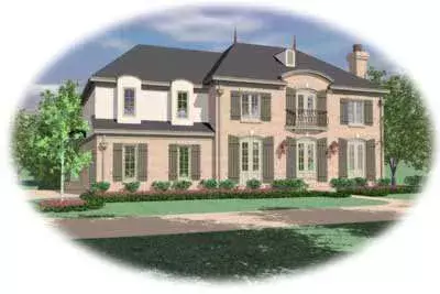 European house plans 6-656 - front exterior, 3,550 sq ft, 4 bed, 3 bath house plans | Monster House Plans