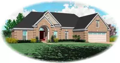 Southern house plans 6-664 - front exterior, 1,871 sq ft, 3 bed, 2 bath house plans | Monster House Plans