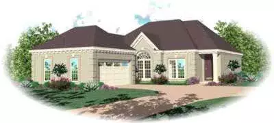European house plans 6-665 - front exterior, 1,857 sq ft, 2 bed, 2 bath house plans | Monster House Plans