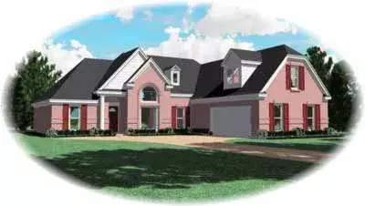 Traditional house plans 6-715 - front exterior, 1,868 sq ft, 3 bed, 2 bath house plans | Monster House Plans