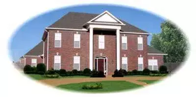 Southern Colonial house plans 6-746 - front exterior, 3,166 sq ft, 4 bed, 3 bath house plans | Monster House Plans