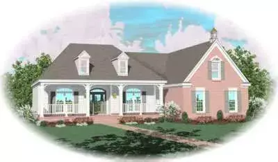Southern house plans 6-762 - front exterior, 2,038 sq ft, 3 bed, 2 bath house plans | Monster House Plans