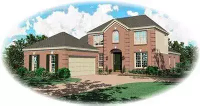 European house plans 6-809 - front exterior, 2,970 sq ft, 3 bed, 3 bath house plans | Monster House Plans