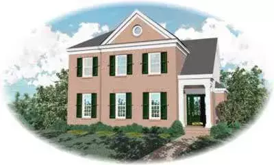 Southern Colonial house plans 6-814 - front exterior, 3,299 sq ft, 3 bed, 2 bath house plans | Monster House Plans