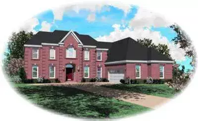 European house plans 6-816 - front exterior, 3,103 sq ft, 4 bed, 3 bath house plans | Monster House Plans