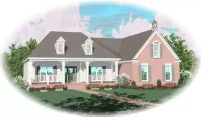 Country house plans 6-821 - front exterior, 2,033 sq ft, 3 bed, 2 bath house plans | Monster House Plans